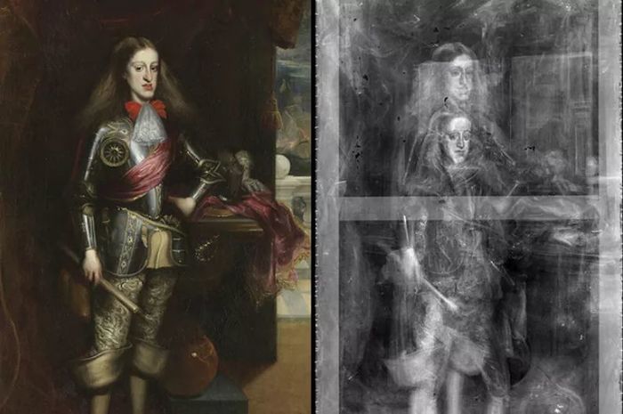 El escaneo de rayos X de una pintura del joven Carlos II de España revela que fue pintado sobre una pintura anterior